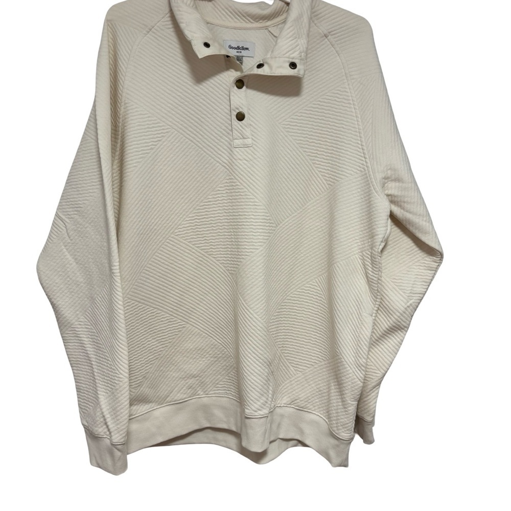 Goodfellow & Co Cream Button-Collar Sweater - Picture 3 of 11